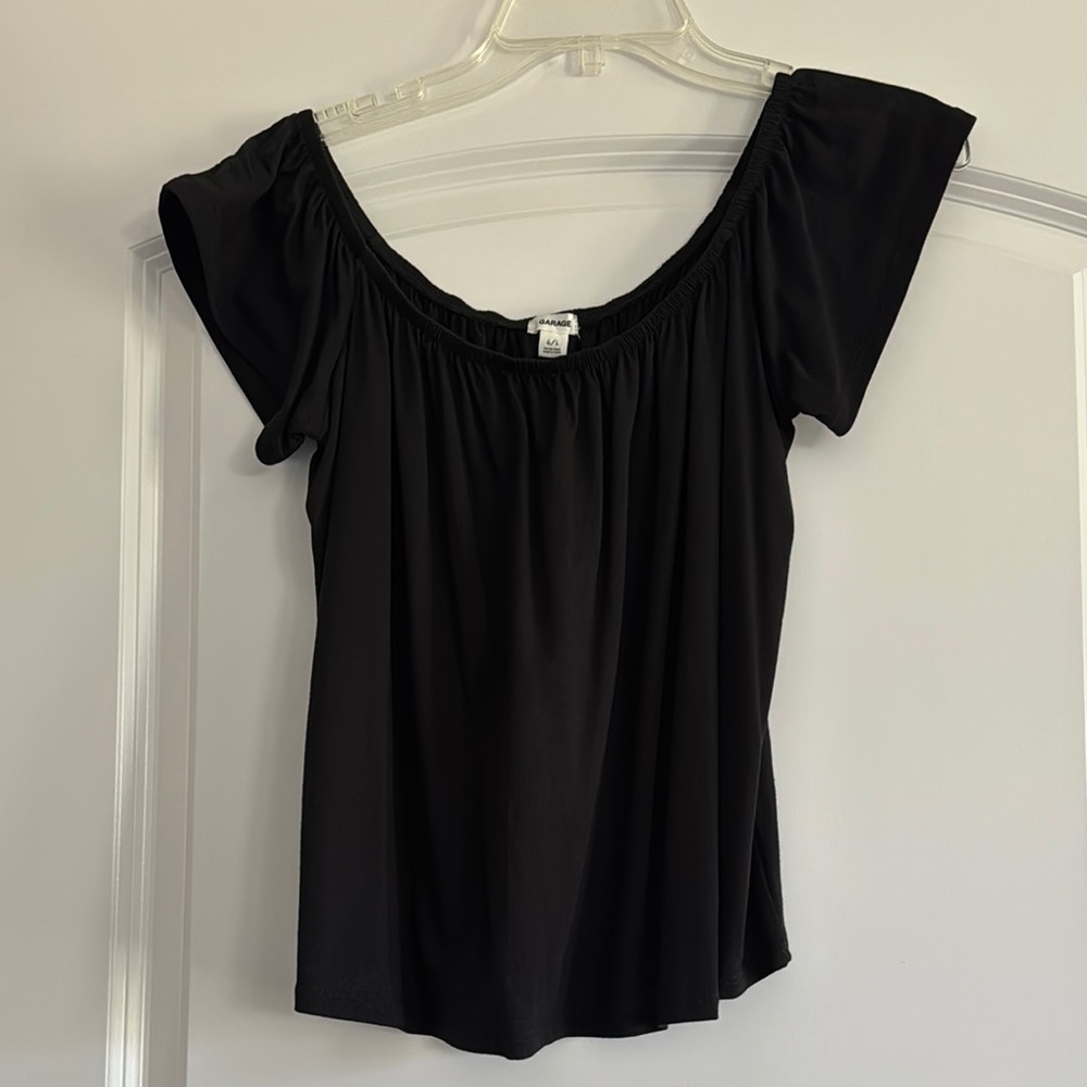Women's Black Off-Shoulder Top